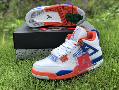 Air Jordan 4 White Blue Orange