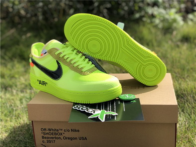 OFF-WHITE x Nike Air Force 1 “Volt”-010